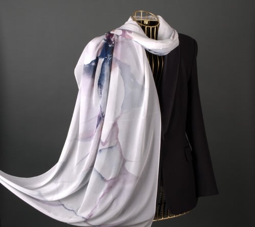 طرحة نيل شال شيفون منقوش