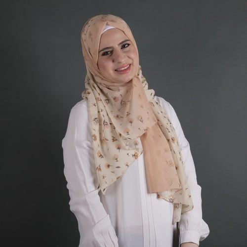 طرحة شيفون مورد شهري شال