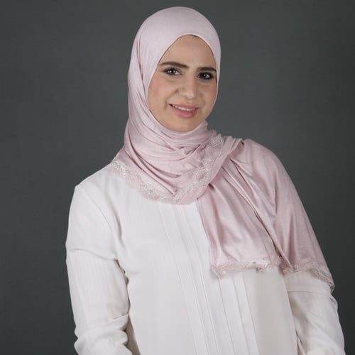 طرحة قطن كويتي بدانتيل رفيع