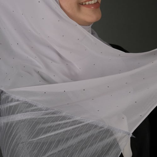 طرحة جوري نص شيفون بستراس و نص مكسر