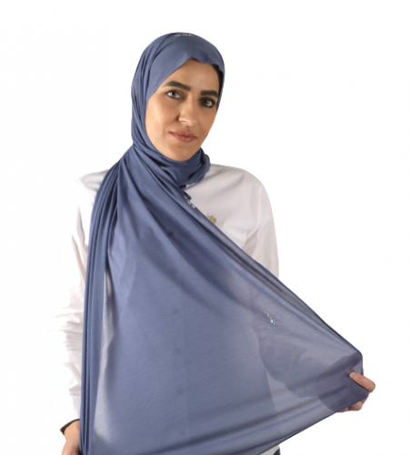 طرحة جوري شيفون فرنسي بستراس