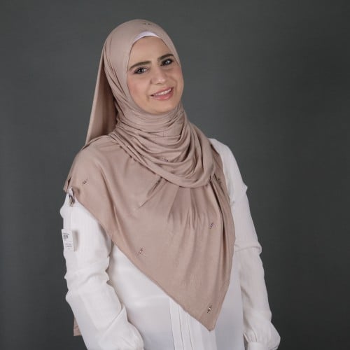 طرحة كشخة سادة مزينة بشفوارفسكي