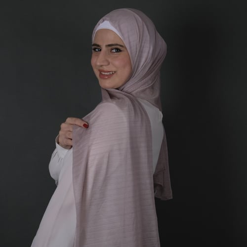 طرحة جوري شيفون بليسيه