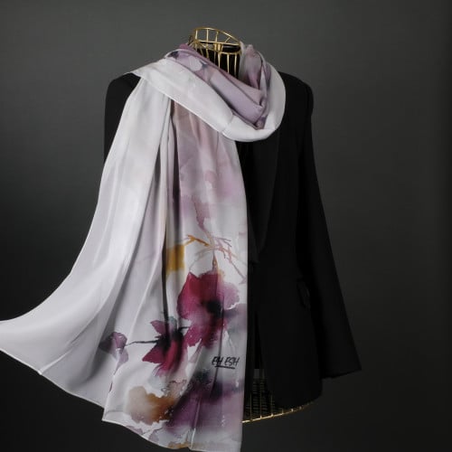 طرحة نيل شال شيفون منقوش