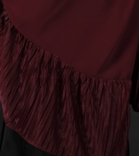 طرحة جوري نص شيفون بستراس و نص مكسر