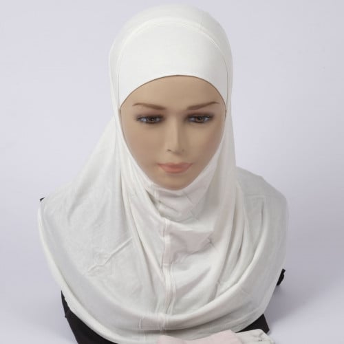 حجاب قطعتين قطن سادة