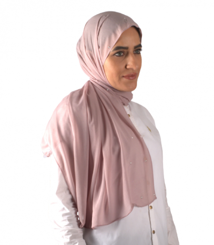 طرحة جوري شيفون فرنسي بلولو