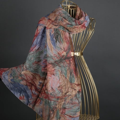 طرحة موناليزا شيفون شال ريشة