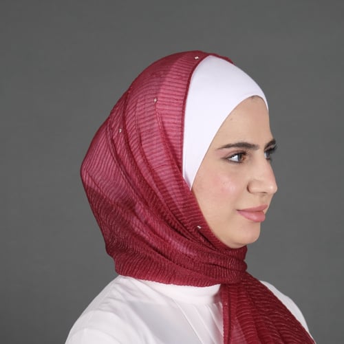 طرحة كشمير كويتي بستراس