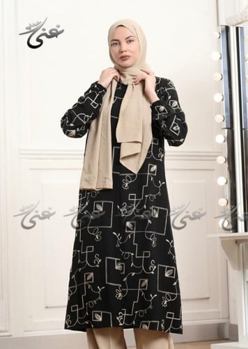 تونيك مطرز اسود