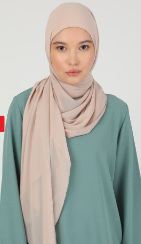حجاب جاهز شيفون مع بونيه تغطي الرقبة