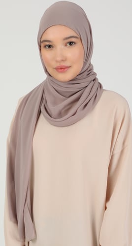 حجاب جاهز شيفون مع بونيه تغطي الرقبة