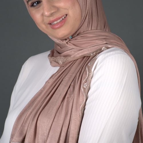 طرحة قطن كويتي بدانتيل رفيع