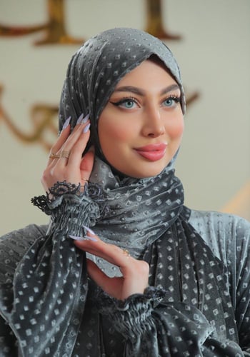 شرشف صلاة غنى حجاب مخمل منقط