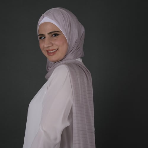 طرحة جوري شيفون بليسيه