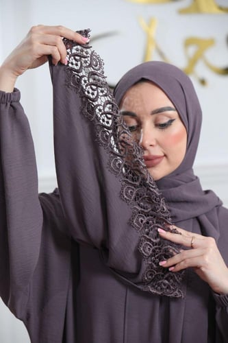 شرشف صلاة غنى حجاب محير بدون دانتيل