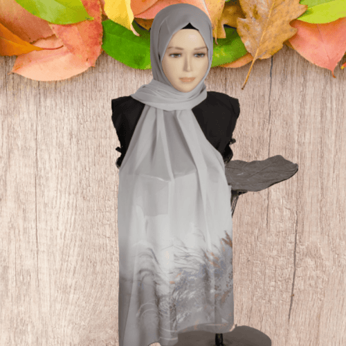 شال شيفون تركي منقوش