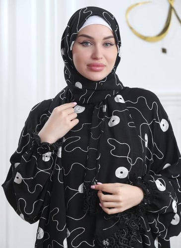 شرشف صلاة غنى حجاب مطرز دوائر