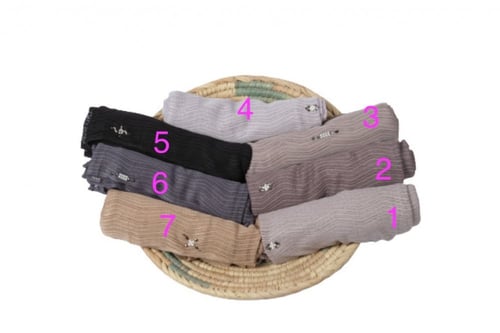 طرحة كشمير مموج كويتي