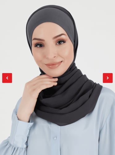 حجاب جاهز شيفون مع قطن