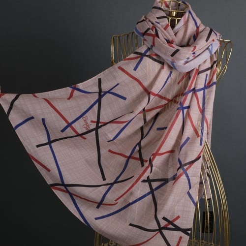 طرحة بوردن شال شيفون موشح