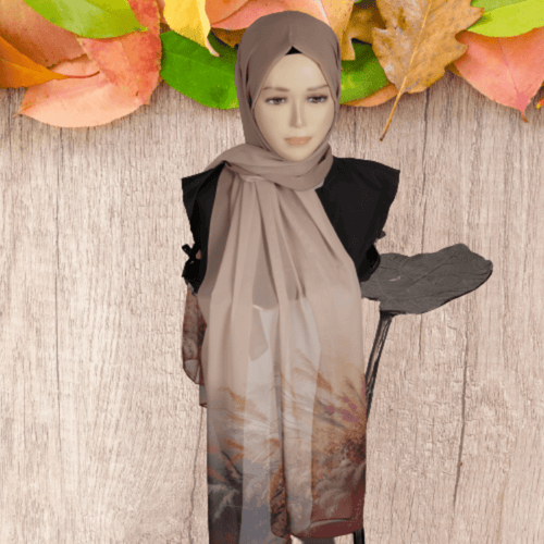 شال شيفون تركي منقوش