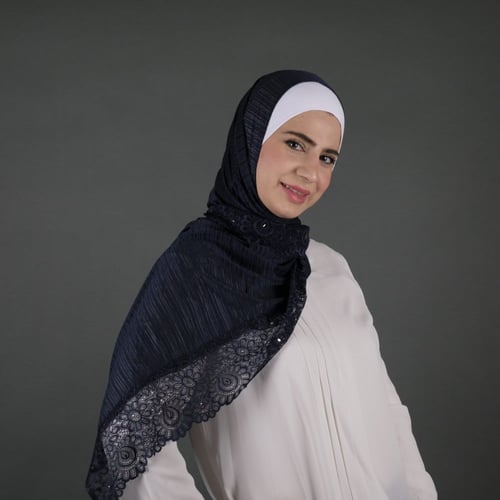 طرحة جوري ليكرا بدانتيل