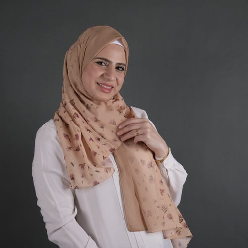 طرحة شيفون مورد شهري شال