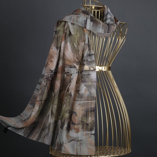 طرحة موناليزا ديجيتال شيفون شال وردة