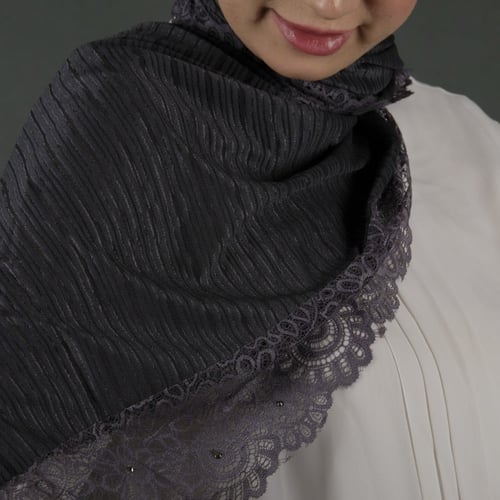 طرحة جوري ليكرا بدانتيل