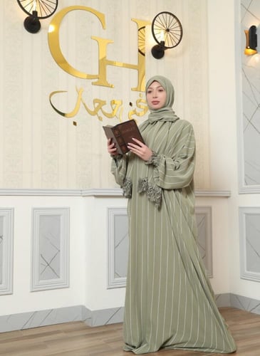 شرشف غنى حجاب قطعة واحدة مخطط