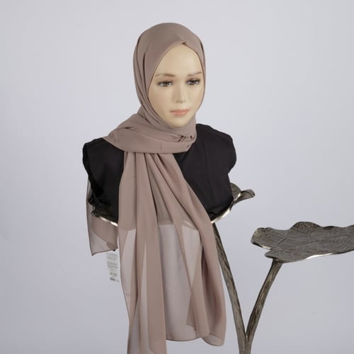 طرحة شهري شال شيفون سادة