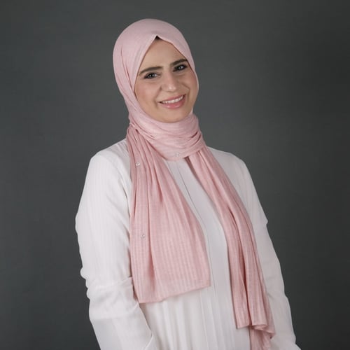 طرحة كويتي قطن مضلع بستراس مربع