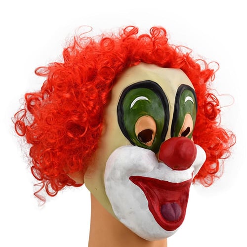 بشعر احمر - قناع مهرج