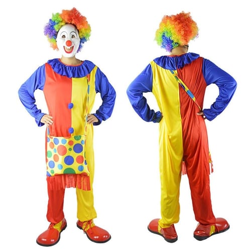 بلون احمر واصفر - لبس مهرج