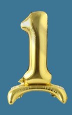 بلونات ارقام على شكل استاند (ذهبي)