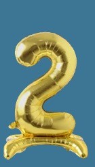 بلونات ارقام على شكل استاند (ذهبي)