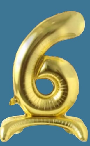 بلونات ارقام على شكل استاند (ذهبي)