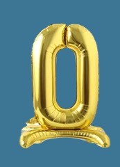 بلونات ارقام على شكل استاند (ذهبي)