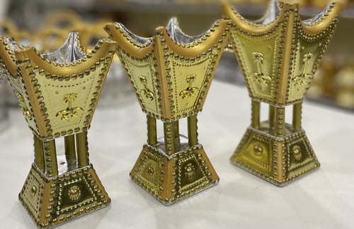 طقم 3 مباخر سيفين ونخلة مذهب