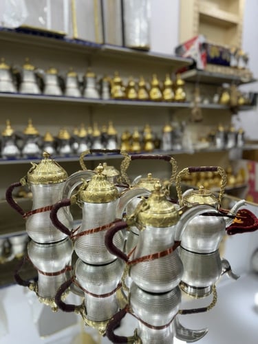 بكج 3 دلال و 3 أباريق نحاس الآصلي درجة أولى