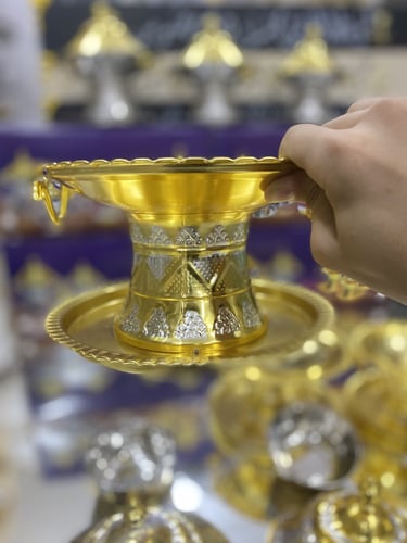 مقاديع للتمر طقم 3 حبات الملكي ذهبي