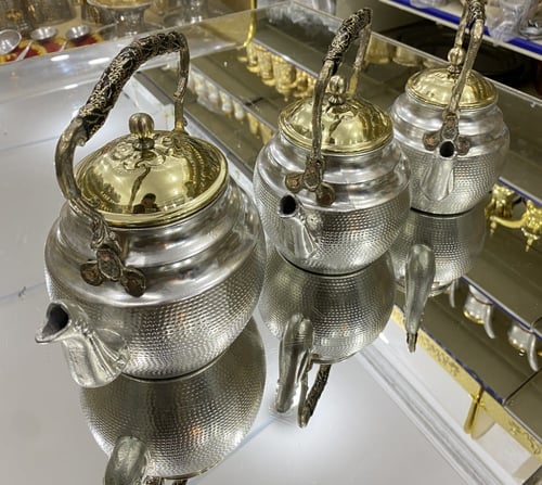 طقم 3 أباريق نحاس حب رمان الأصلي