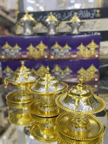 مقاديع للتمر طقم 3 حبات الملكي ذهبي