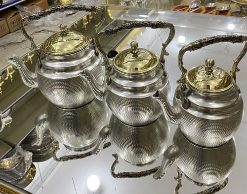 طقم 3 أباريق نحاس حب رمان الأصلي