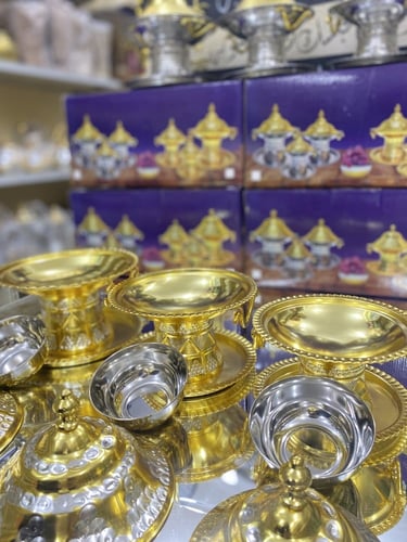 مقاديع للتمر طقم 3 حبات الملكي ذهبي