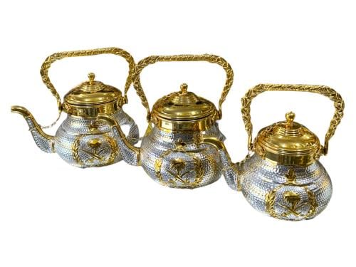 3 اباريق سيفين ونخلة نحاس الاصلي الملكي