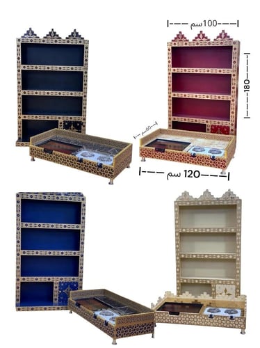 درج خشب + هيتر كهربائي طقم بأشكال مختلفة