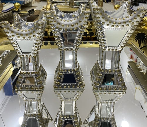 مباخر 3 حبات مريه فضي - ذهبي