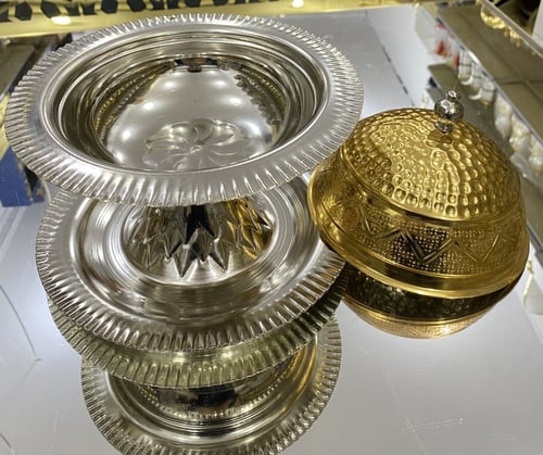 تمرية حب رمان فضي + ذهبي